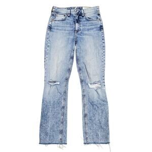 Rag & Bone Nina High Rise Ankle Flare Distressed Light Wash Jeans - Size 25